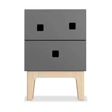 Peep S1 sängbord - slate grey, vitpigmenterad ek - Zweed