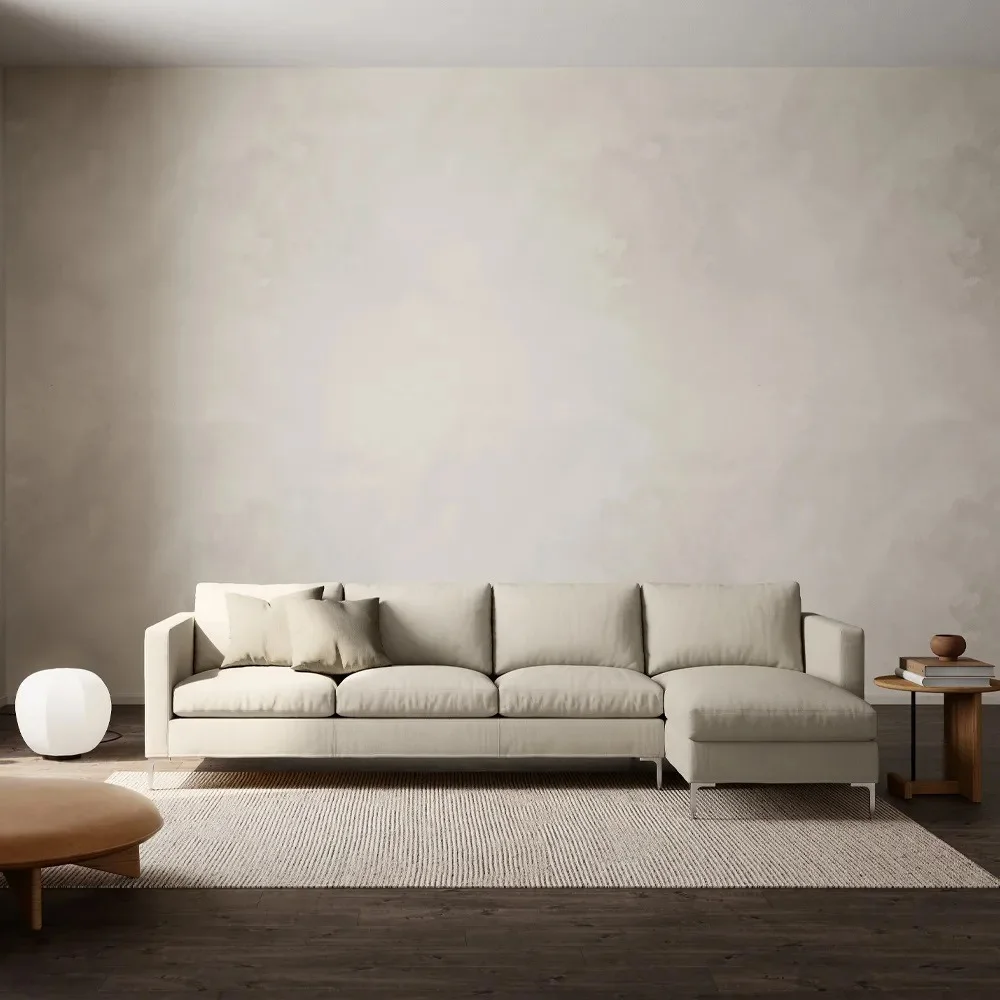 Alex soffa med divan från Fogia i färgen noah 18 mole.