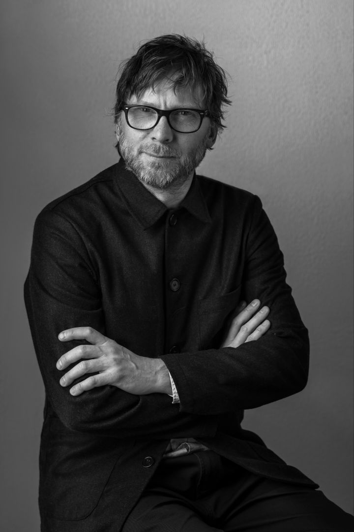 Massproductions designchef Chris Martin porträttbild i svart-vitt