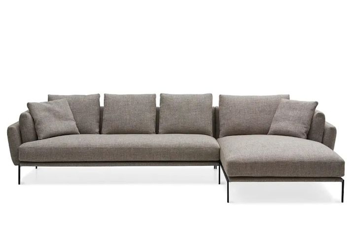 Domino 2-sitssoffa med divan i beige från varumärket Adea.